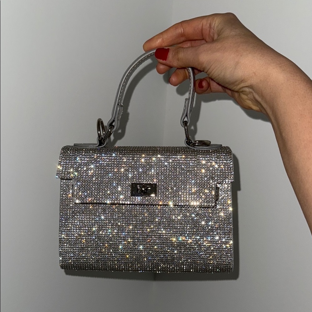 Silver Glitter Handbag - image 1